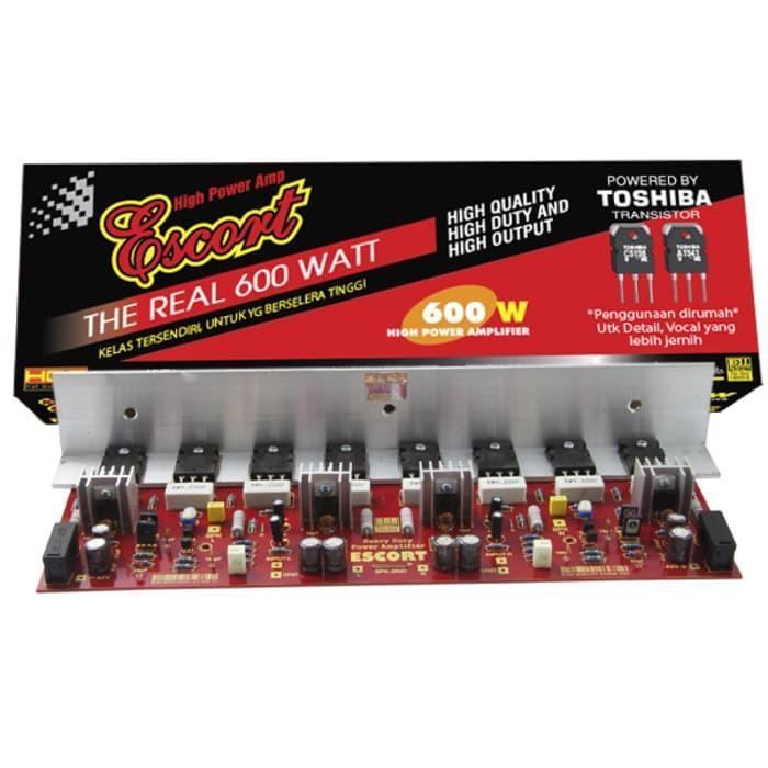 Escort Kit Power Amplifier 600 Watt C5200 A1943 Daya Tinggi 600W RMS 4 Ohm untuk Kotak Bell M-250 M-