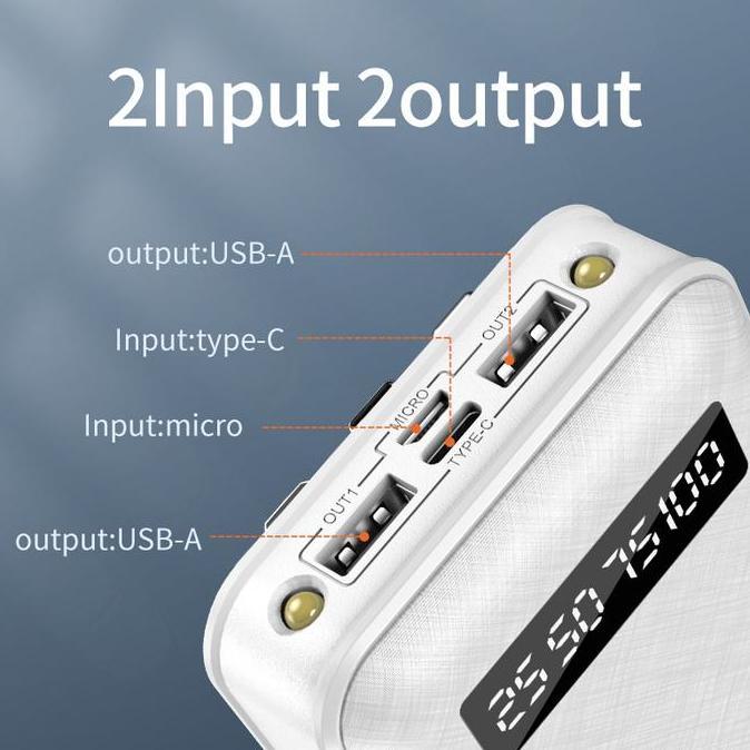 Powerbank 20000mah atau10000mah BASIKE Dengan 3 kabel pengisi daya