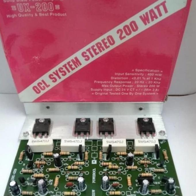 KIT AMPLIFIER POWER AMPLI STEREO OCL 200W 200WATT UX200 UX-200 PCMED