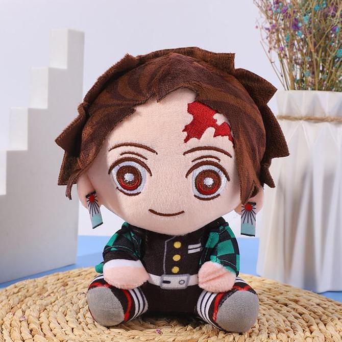 Boneka Anime Kimetsu No Yaiba: Boneka Plushie Tanjiro, Nezuko, Zenitsu, Tomioka, Giyuu, Shinobu, Ren