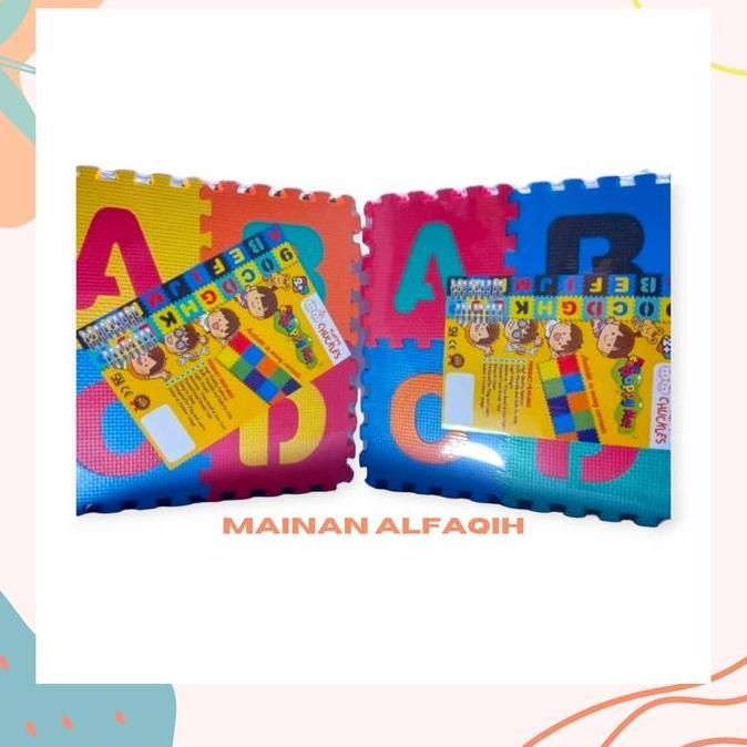 Mainan kreatifitas anak / Puzzle Lantai / Evamat Huruf dan Angka / Matras Anak / Alas Lantai Anak / 