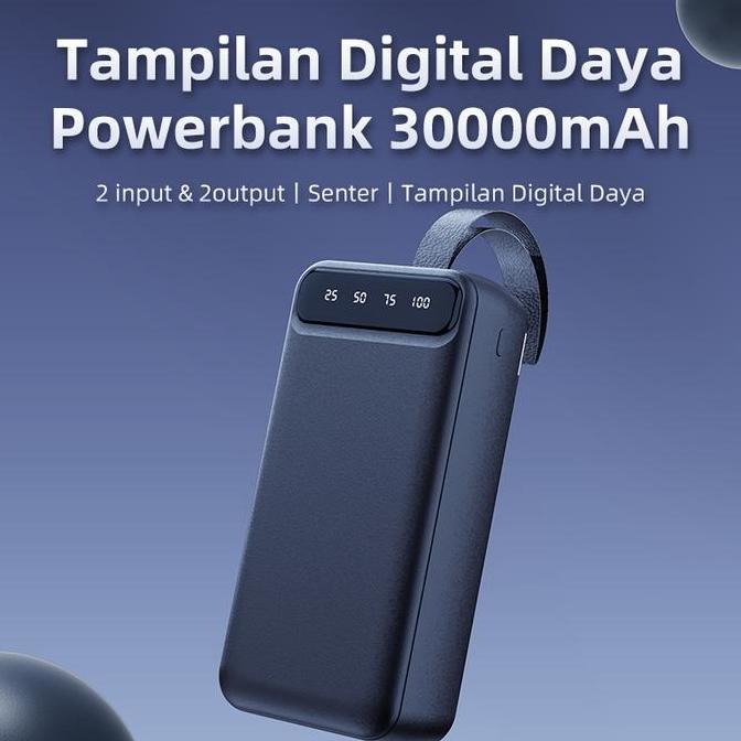 BASIKE Powerbank 30000 mAh Fast Charging Dual USB LED Display 2 Input