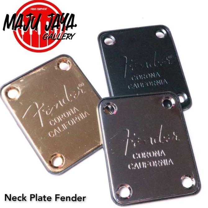 Neck Plate Gitar Bass Elektrik Corona California Oem