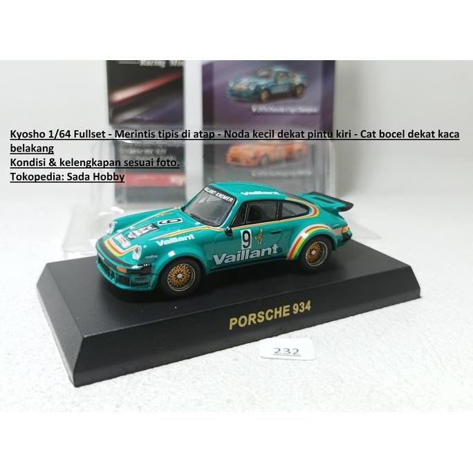 DIECAST KYOSHO PORSCHE 934 VAILLANT HIJAU 1976 PORSCHE CUP CHAMPION MIX99