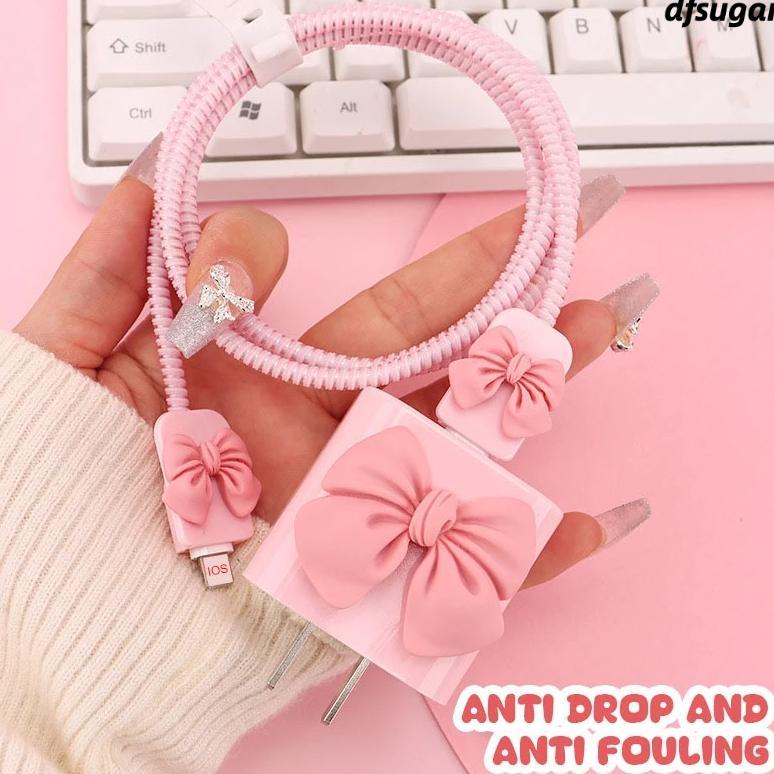 1Set 5 PCS Cover Charger iphone Case Pelindung Kabel Charger iphone Cable Data Pelindung Kepala Char