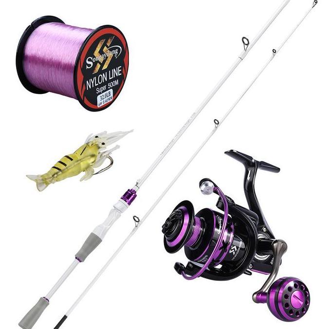 Sougayilang COD Joran Pancing Set 1.8M 5-10LB 1000-4000 Gulungan Pancing Joran UL Carbon Pancingan S