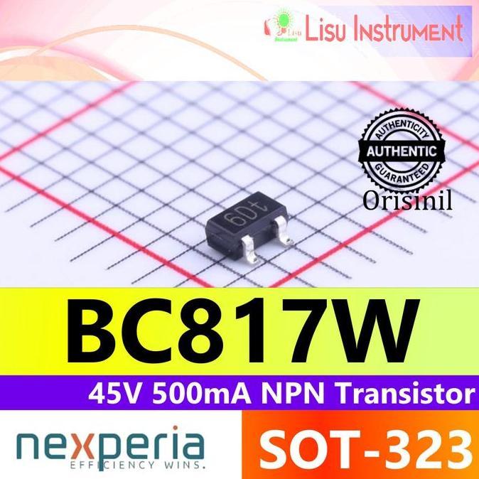 MOTRONICS BC817W 45V 500MA NPN TRANSISTOR 6DT 6D BC817 SOT-323 NEXPERIA ORIGINAL