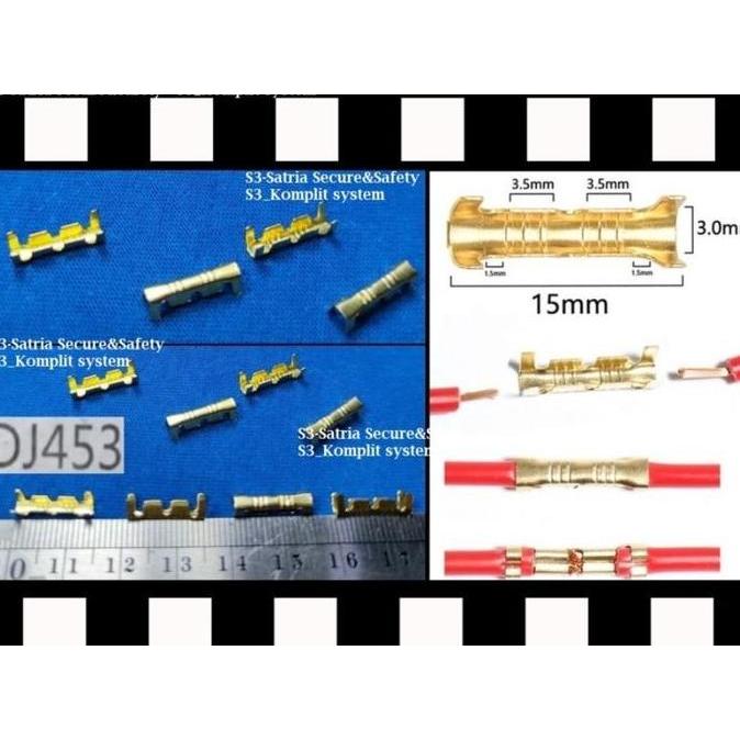Jedug- Isi 100Pcs Skun Press Dj453 Sambungan Kabel Jepit Dj 453 1.5Mm Schoon Sambung