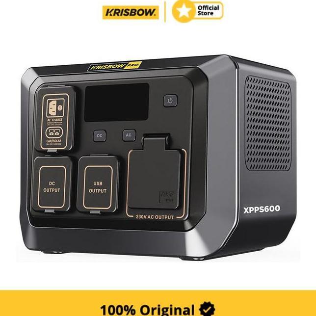 Krisbow Power Station Portable 600 Watt Xpps600 Hitam