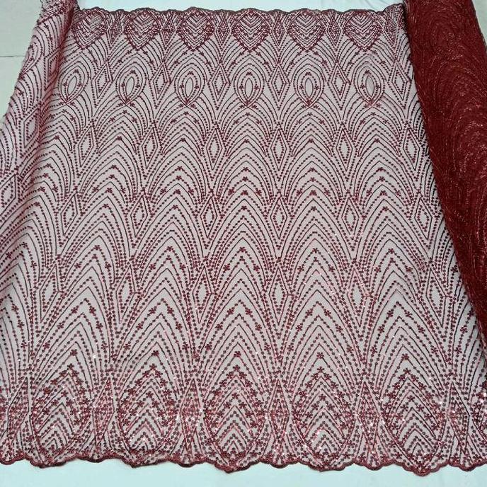 Costurar - Bahan Kain Tile Bordir Payet Kotak