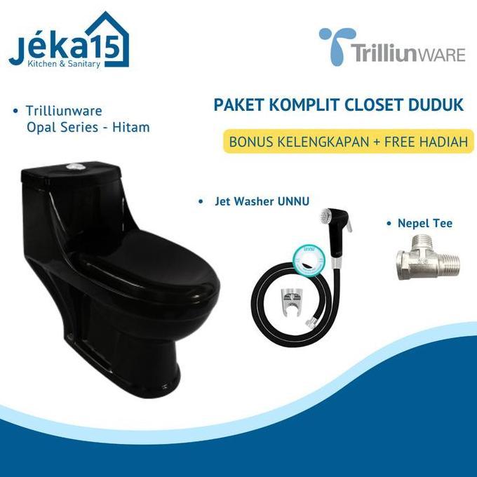 CLOSET DUDUK ONE PIECE | MONOBLOK | CLOSET DUDUK TRILLIUNWARE OPAL HITAM