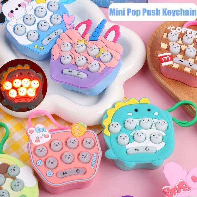 FERA Fidget Toys Gantungan Kunci Mainan Game Pop it Elektrik Mini Pop Push