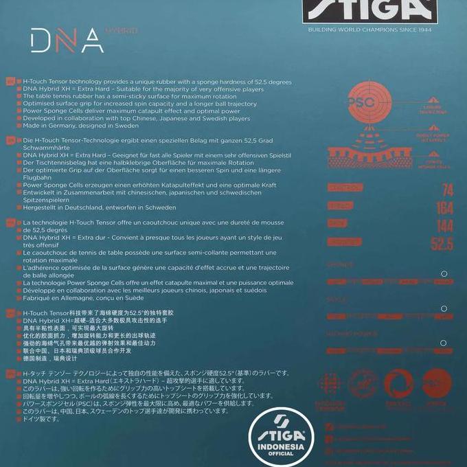 TERBARU - DNA Hybrid XH | Karet Rubber Pingpong ITTF Original STIGA