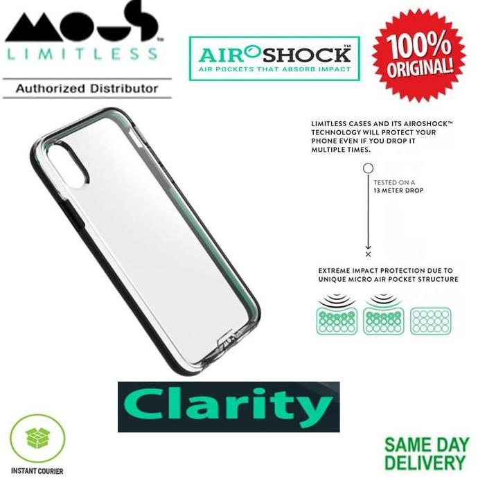 iPhone XR Case Mous Clarity Cover Black Frame