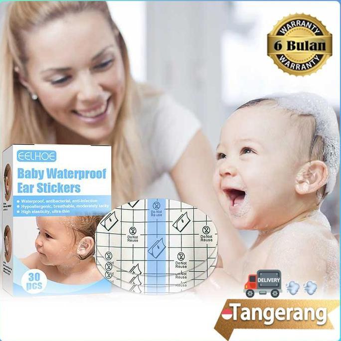 ROPA 30pcs/Box Stiker Pelindung Mandi Telinga Bayi / Penutup Telinga Mandi Bayi /  Baby Ear Sticker 