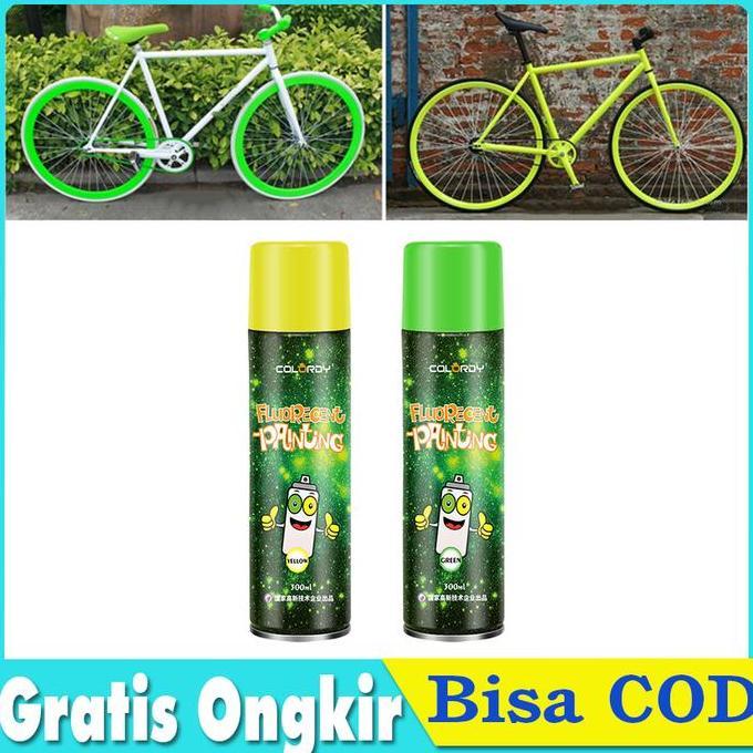 MEND 300ml Cat Semprot Glow In The Dark Paint Cat Semprot Ban Sepeda Motor Mobil Cat Lukis Hijau Kuc