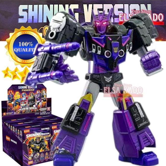 Blokees Transformers Shining Version 03 Shattered Universe 1 Box Isi 6 Pcs Karakter Gladiator Megatr