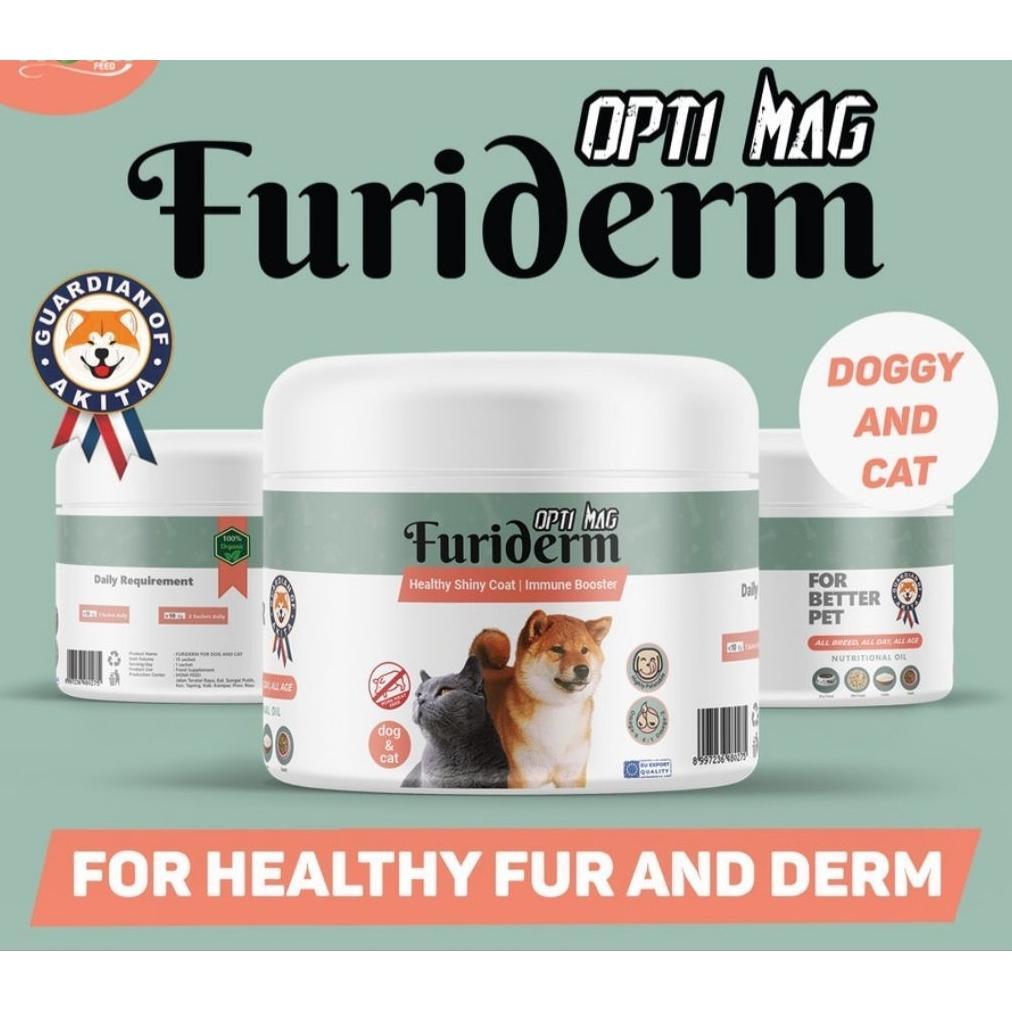 Ready Stock Furiderm Optimag Vitamin Bulu Anjing Kucing Immune Booster Kucing Anjing Suplemen Kucing