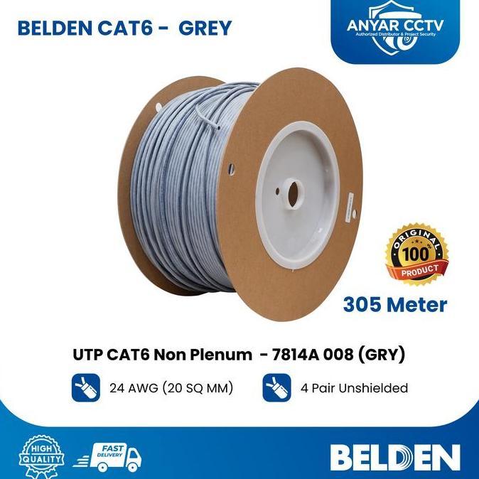 Winarsendang4 - Belden Kabel CAT6 7814A Original Asli GARANSI 100% Kualitas Premium Abu-abu/Biru 24 