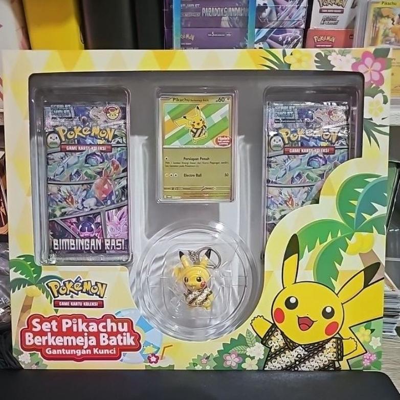 Discount Set Pikachu Berkemeja Batik Original Box Bundle Pokemon Tcg Kartu Indonesia