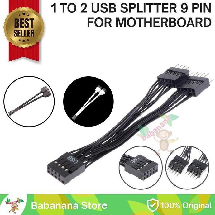 DR175 - Usb 9pin splitter front header extension cabang 9 pin extender hub