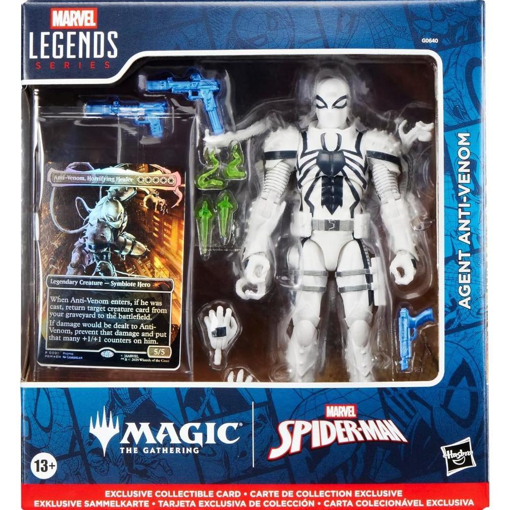 Spider-Man Marvel Legends Series Magic: The Gathering Agent Anti-Venom, 6-Inch Action Figure Toy