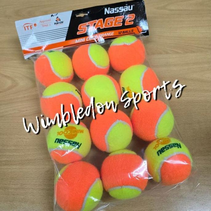 Promo Bola Tenis Junior NASSAU Stage 2/ Bola junior orange umur 8-9thn / Orange ball tennis junior k