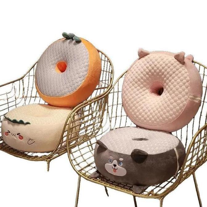 Bantal Donat Duduk Lesehan Aesthetic Karkater Lucu Donut Pillow Motif Animal Bantal kursi Dekorasi R