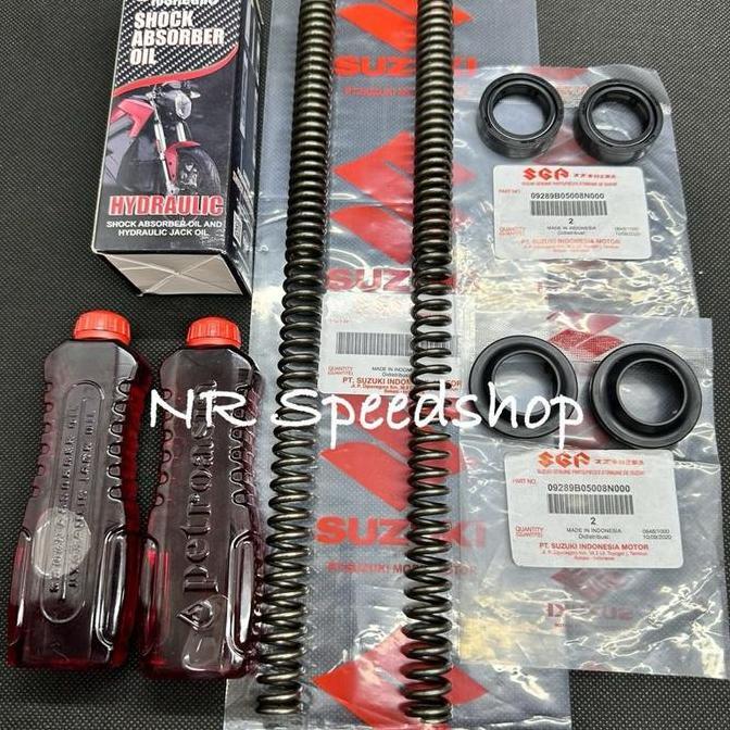 Paket Per Shock Depan + Seal Shock + Oli Sok Suzuki Smash 110 Lama Smash New Shogun 110 SGP