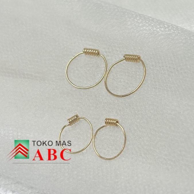 ABELHANDI711 - -ABC KEPATIHAN- ANTING LILIT BAYI -+0.500GRAM EMAS TUA 16K