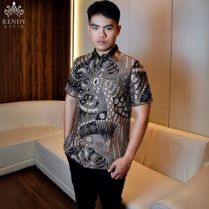 PREMIUM / ARYASETA - RENDY BATIK | Kemeja Batik Pria Katun Solo Lengan Pendek Premium Elegan Formal