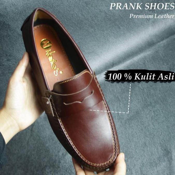PREMIUM / Sepatu Kulit Sapi Asli Sepatu Loafer Casual Formal Nawies Leather