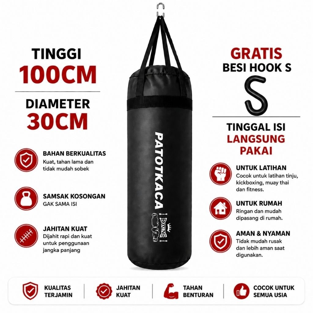 Samsak 100cm Gatotkaca Untuk Tinju karate pencak silat