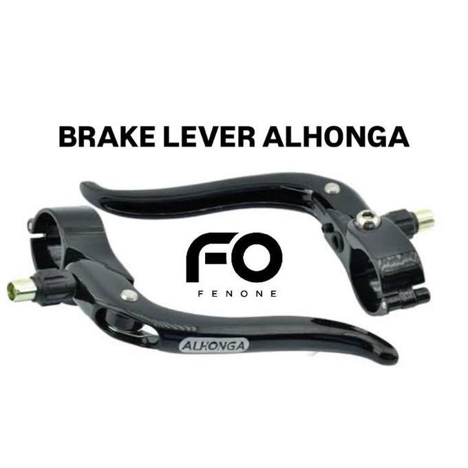 BRAKE LEVER ALHONGA BLACK 1 SET / REM SEPEDA ALHONGA SIAP KIRIM