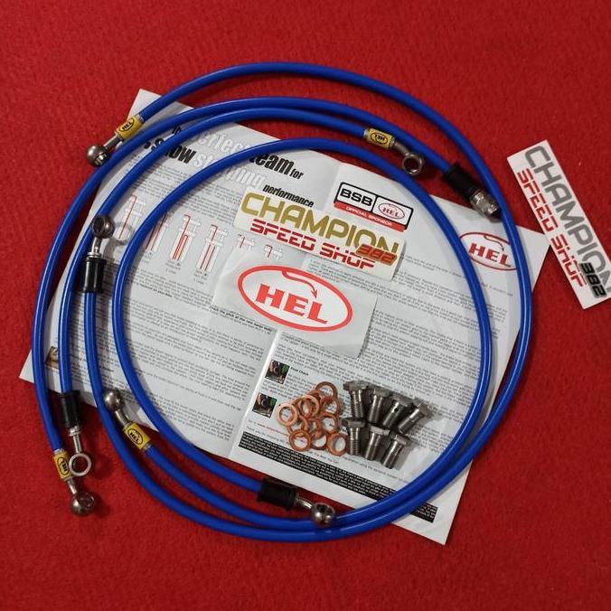 Selang Rem Racing HEL Kawasaki ZX25R ZX 25R ZX-25R ABS Blue Biru