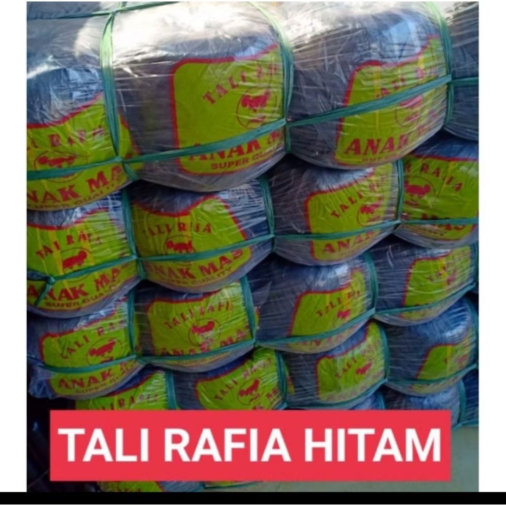 TALI RAFIA HITAM | Tali Plastik Hitam | Tali Rafia | Tali Hitam/3pcs