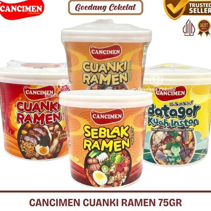 Comida - Cancimen Seblak Cuanki Ramen Instan Cup 75Gr - Cuanki Pedas Instan Khas Bandung Garut Halal