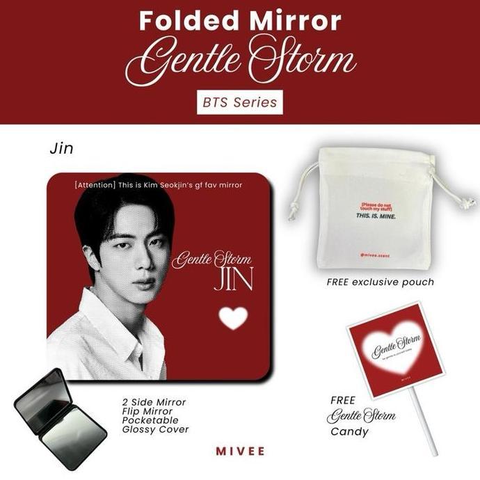 PROMO BTS cermin lipat kaca mini travelable k-pop
