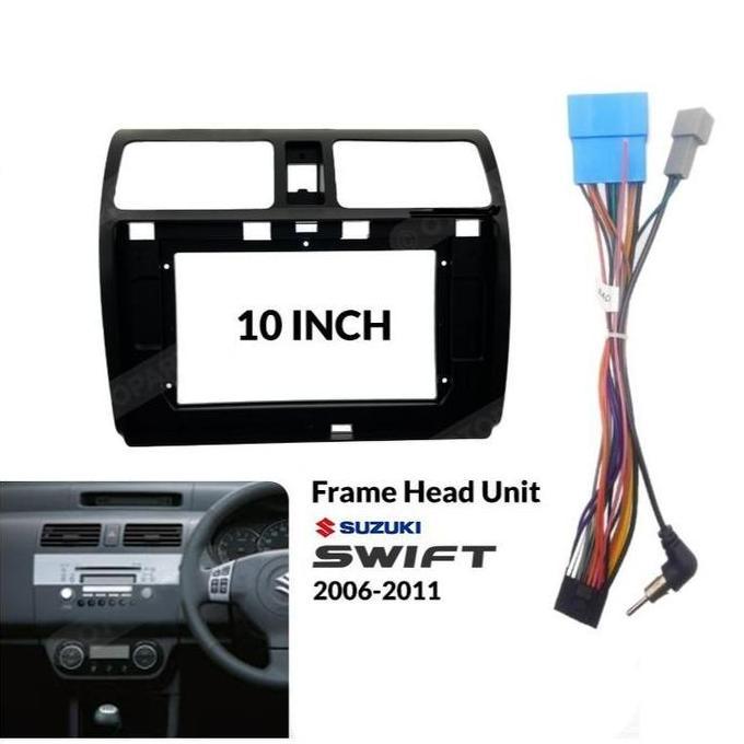 Frame 10 Inch Suzuki Swift 2006 - 2011 Panel Head Unit Android