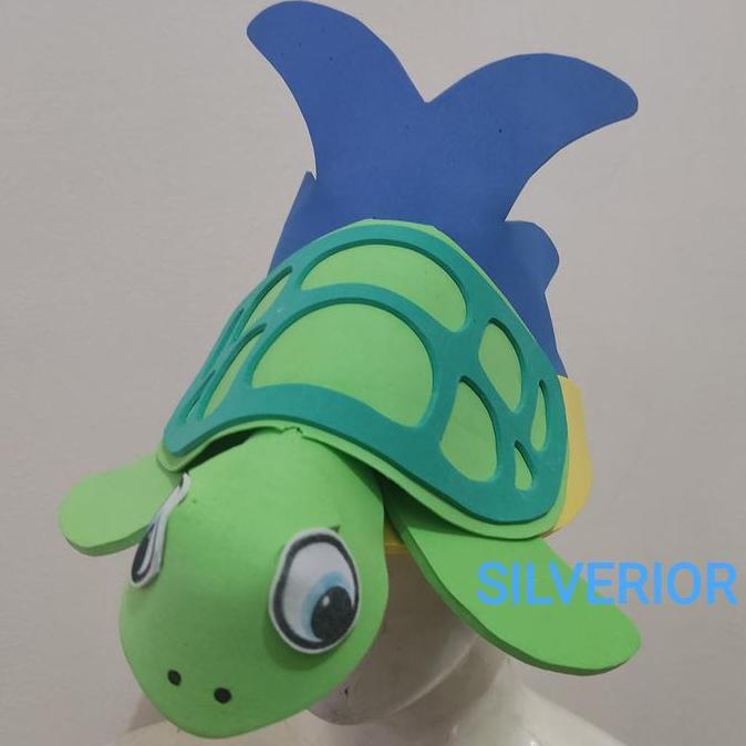 Topi karakter hewan binatang kura kura