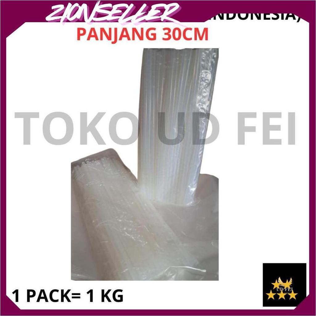 (1 KG 30CM LEM BAKAR INDONESIA) Lem Bakar Kecil/ Lem Tembak/ Lem bakar Panjang/ Lem Lilin Panjang UD