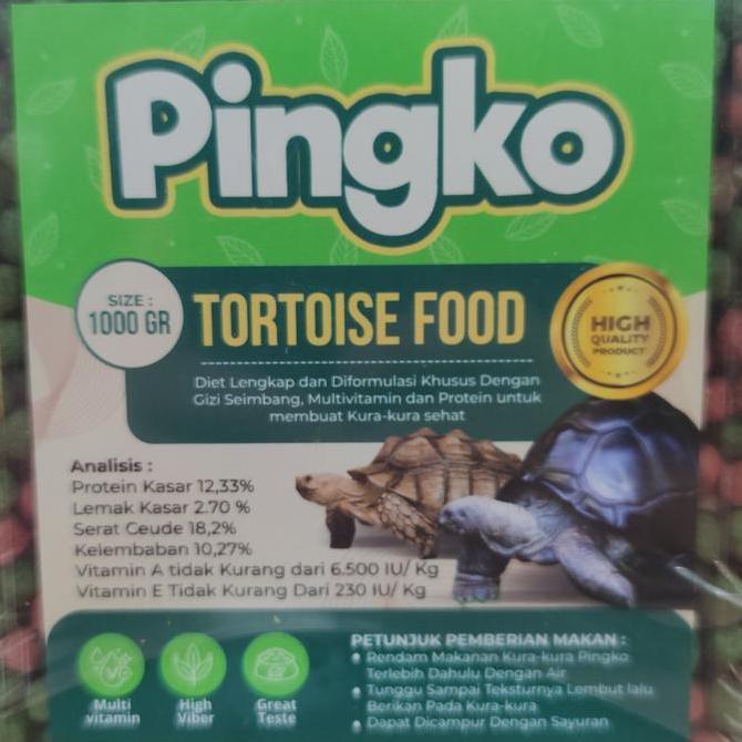 Pelet Pingko Tortoise Food, Pelet Kura Kura Darat, Pelet Tortoise