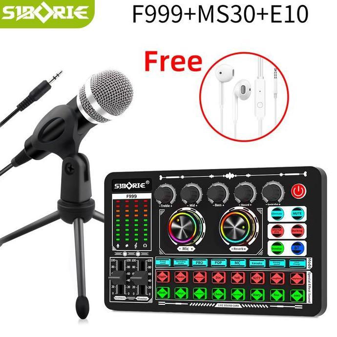 Havisnumaret33 - Siborie FREE MIC dan headsetsoundcard F999 Original Audio USB External Sound Card M