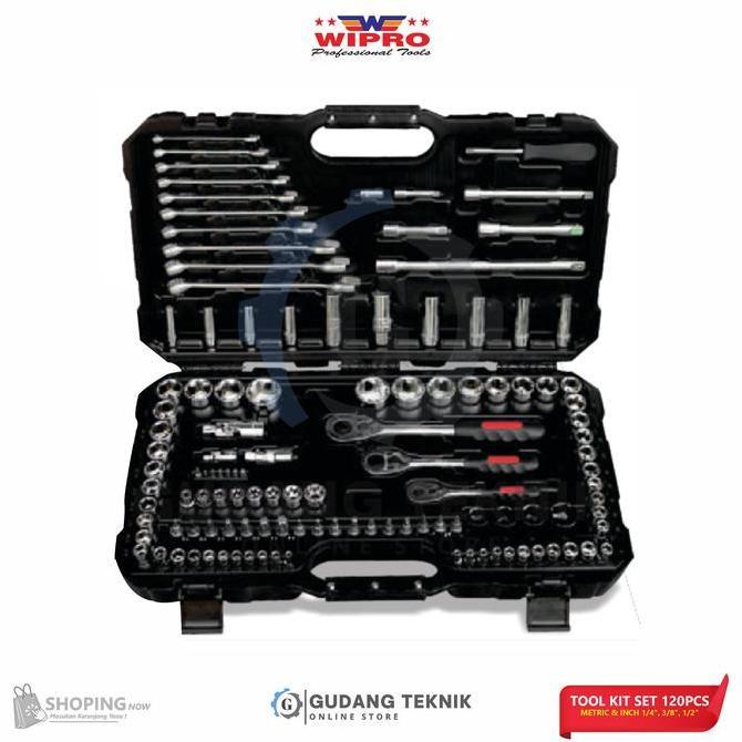 NABEEM Tool Kit Kunci Set 120pcs WIPRO TS-120 / Tool Kit SOCKET SET 6PT