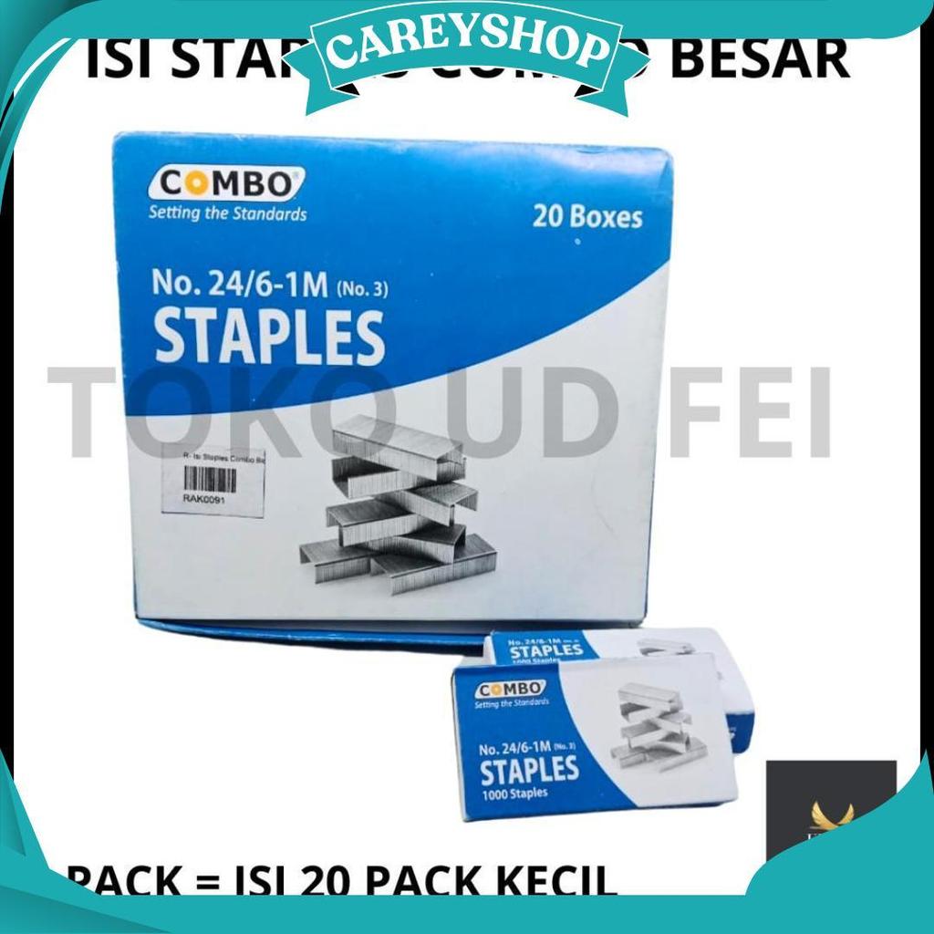 (1 PACK = ISI 20 PACK KECIL) ISI STAPLES COMBO BESAR/ ISI STAPLES COMBO BESAR/ ISI STAPLES BESAR UDF