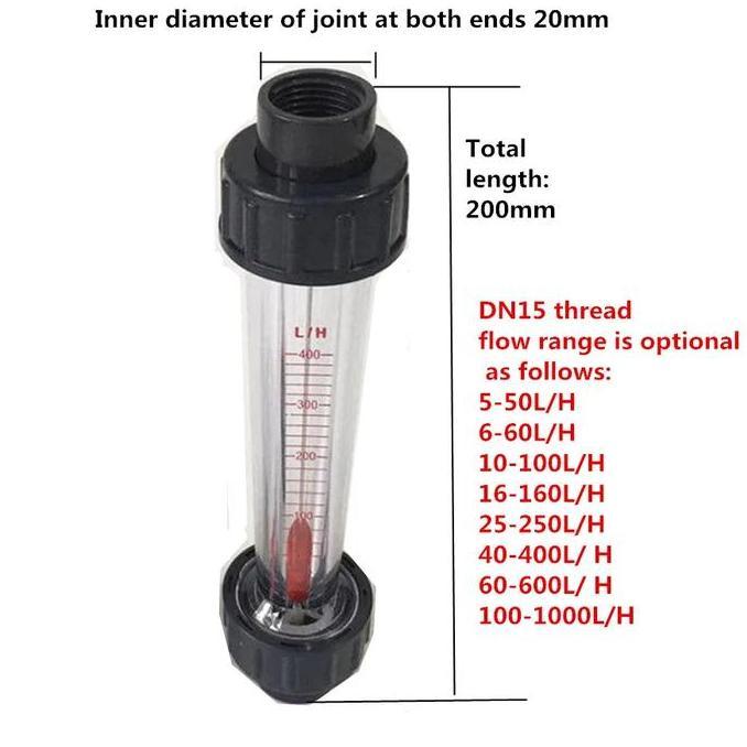 ABELVANIYAH112  - ROTOR FLOW METER LZS-15D(100-1000L/H)/ROTAMETER CAIRAN