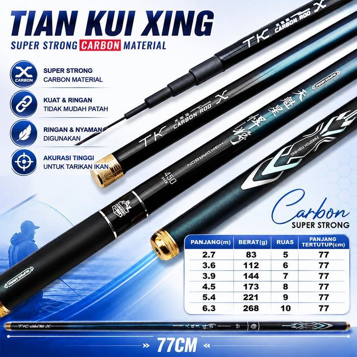 Joran Tegek Tian Kui Xing Carbon Graphite Pancing - 360cm