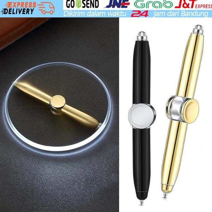 PACHAM Hand Spinner Pen Pulpen Lampu LED Fidget Spinner Mainan Kado Anak