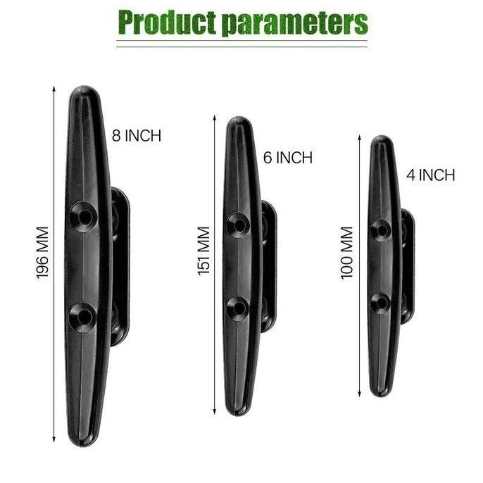 PACHAM Cleat Kapal Stainless Steel Anti Karat 4/6/8 Inch, Pengikat Tali Perahu Speed Boat Aksesoris 