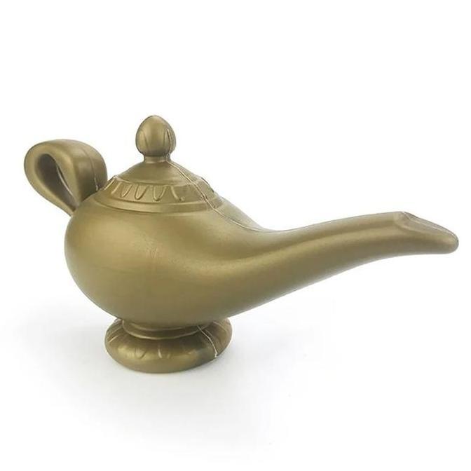 GABRIESEN Lampu Ajaib Aladdin Dekorasi Hollow Lampu Jin Untuk Cosplay Property Hadiah Unik